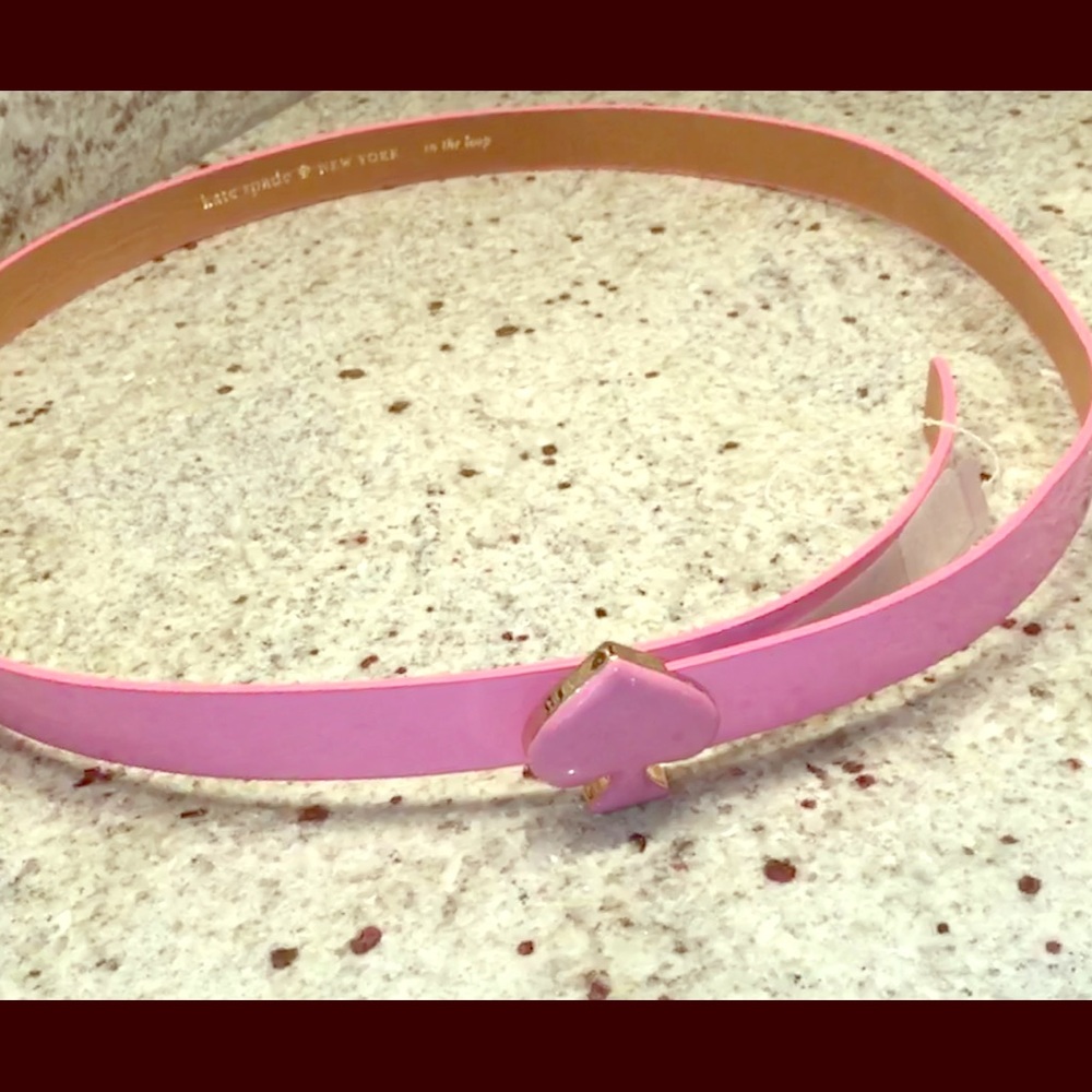 Kate spade pink leather belt size XL